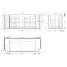 Nomad 1200mm Natural Wall Hung Single Vanity